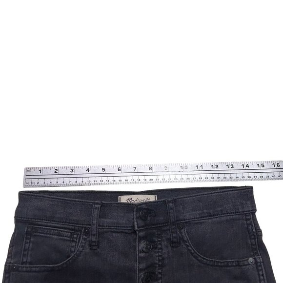 Madewell Jeans 10" High Rise Skinny Womens Size 27 Button Fly Stretch Black Wash - Picture 11 of 11